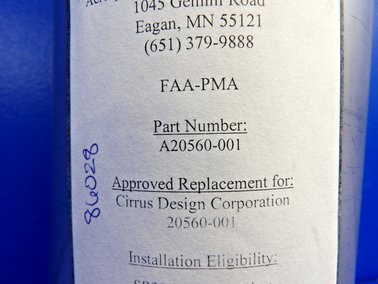 Cirrus SR20 AWI Smooth Exhaust Muffler P/N 20560-001 NOS (0426-1308)1