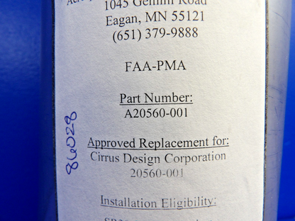 Cirrus SR20 AWI Smooth Exhaust Muffler P/N 20560-001 NOS (0426-1308)1