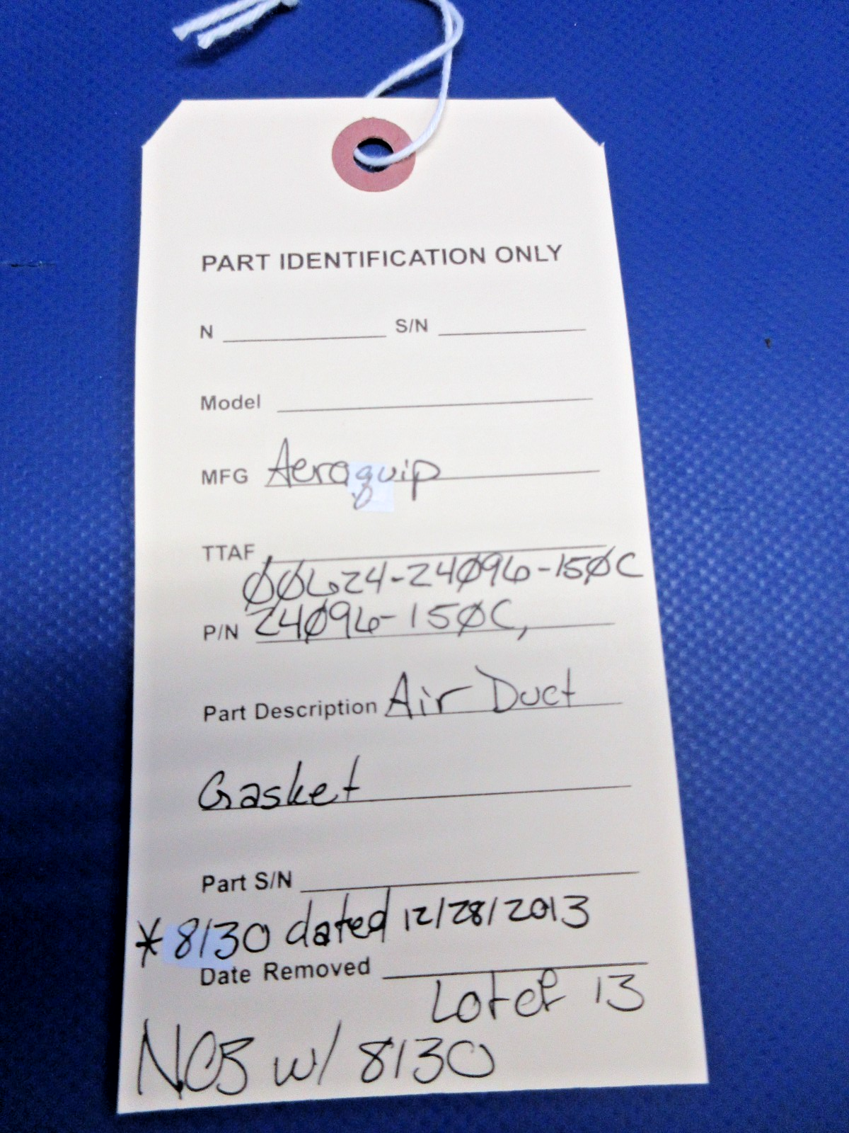 Aeroquip Air Duct Gasket w/8130 P/N 24096-150C LOT OF 13 NOS (0426-838)15