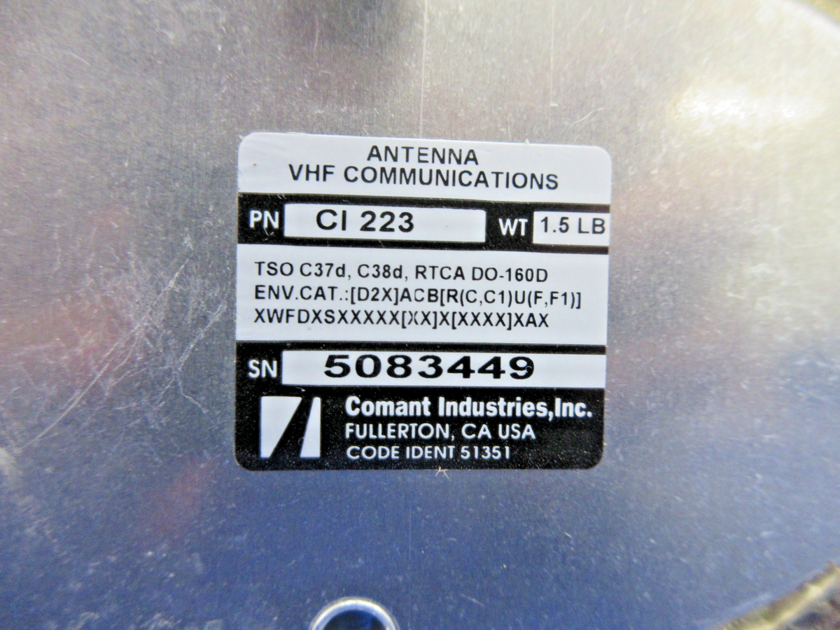 Cessna 310 / 310N Comant VHF Communications Antenna P/N CI-223 (0926-804)4