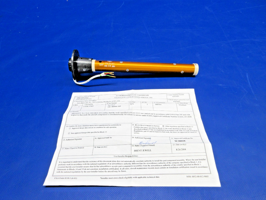 Beech King Air Fuel Quantity Probe w/8130 P/N 100-38006-169 OH (0326-714)0