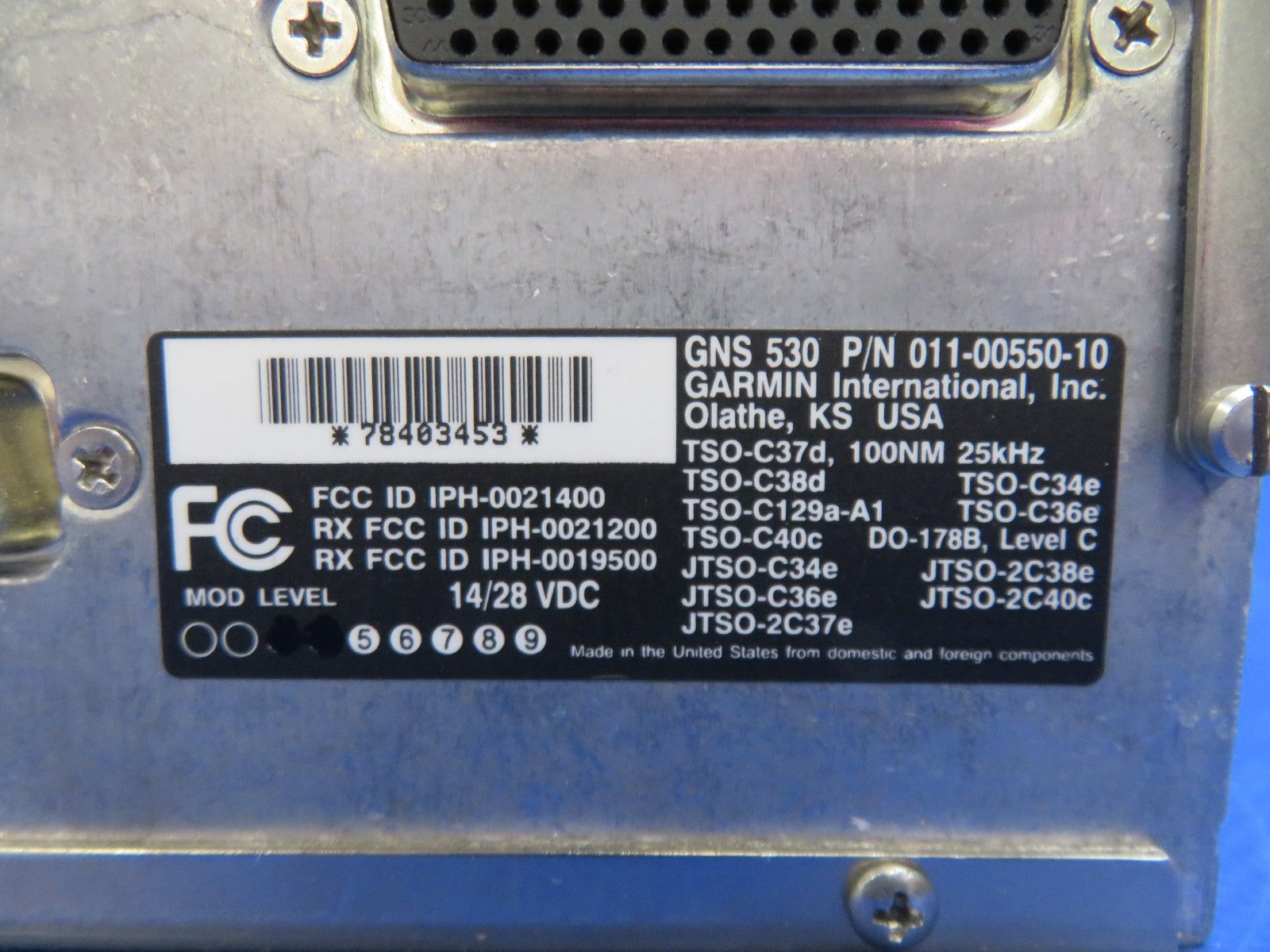 Garmin GNS 530 GPS/NAV/COMM 14/28v P/N 011-00550-10 CORE (0726-102)1