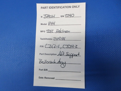 Robinson R44 Raven II AFT Support Bellcrank Assy P/N C317-1 (0724-1412)
