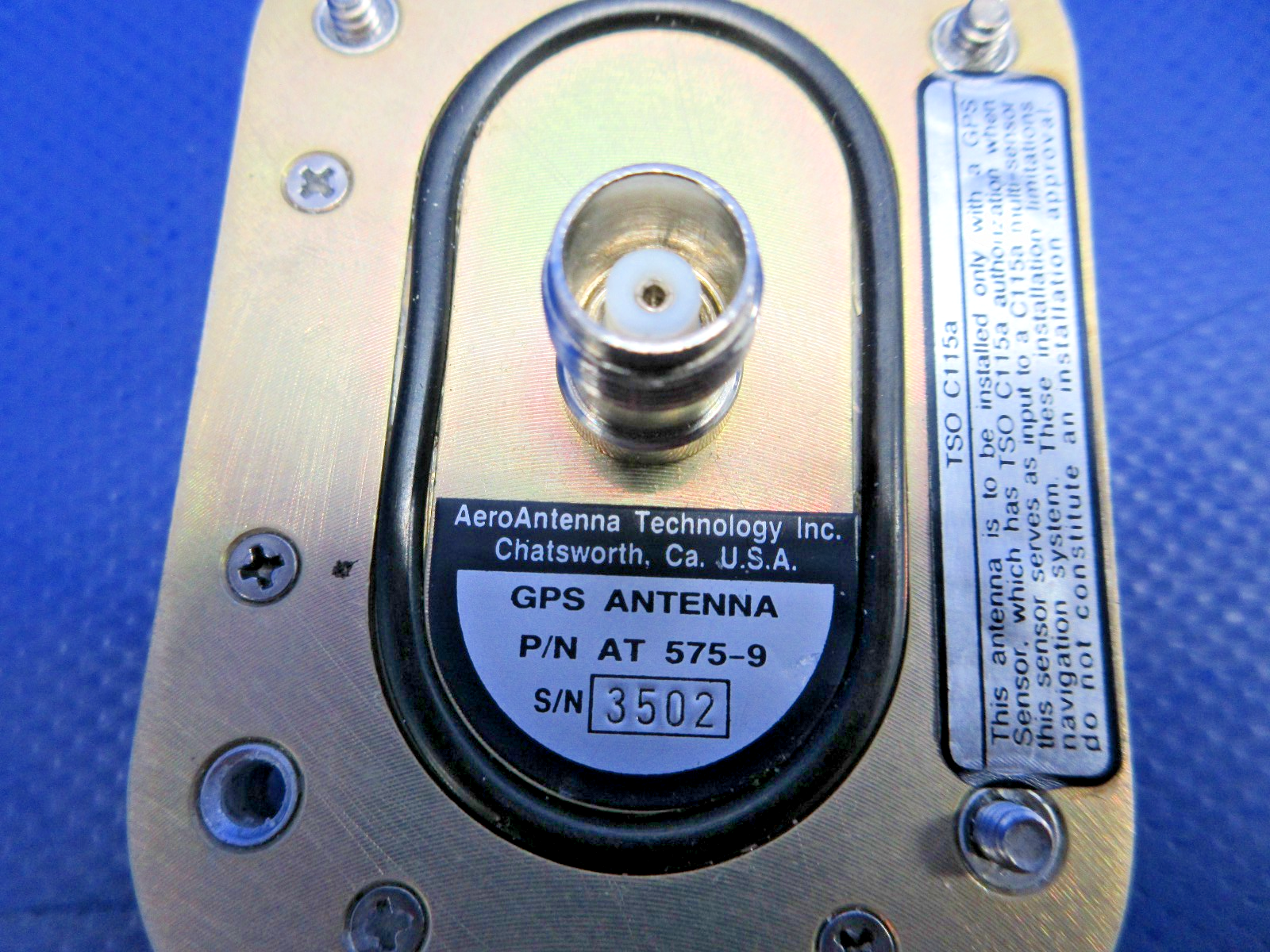 Piper PA-23-250 Aztec Aero Antenna GPS Antenna P/N AT575-9 (0726-759)4