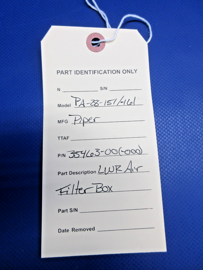 Piper PA-28-151 /-161 LWR Air Filter Box P/N 35463-00 (0426-731)8