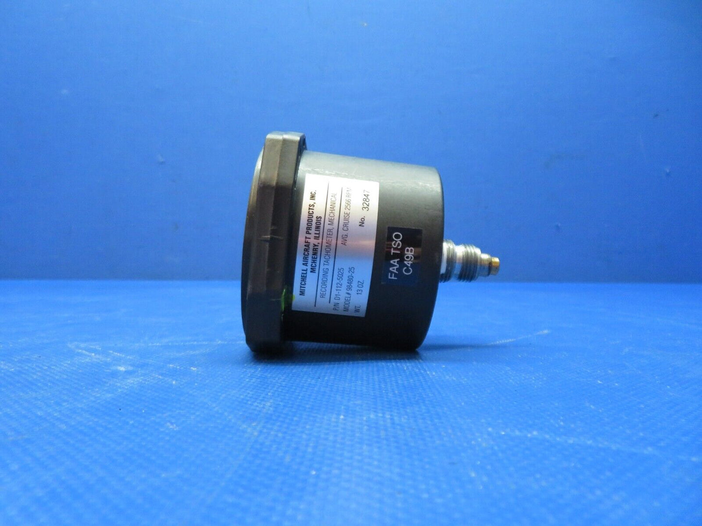 Beech C23 Mitchell Mechanical Recording Tach P/N D1-112-5025 WARRANTY (0724-186)