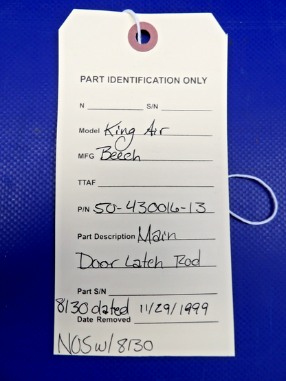 Beech King Air Main Door Latch w/ 8130 P/N 50-430016-13 NOS (0326-1239)14
