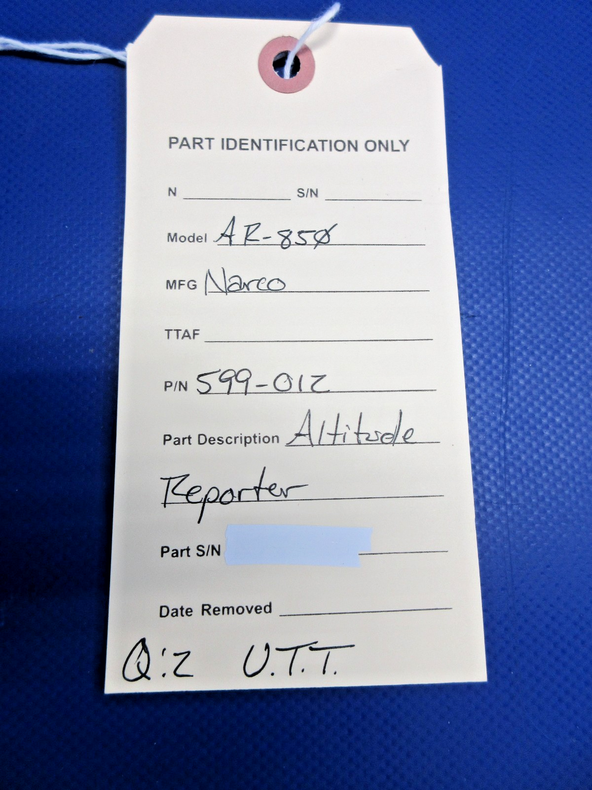 Narco AR-850 Altitude Reporter P/N 599-012 WARRANTY (0426-797)10