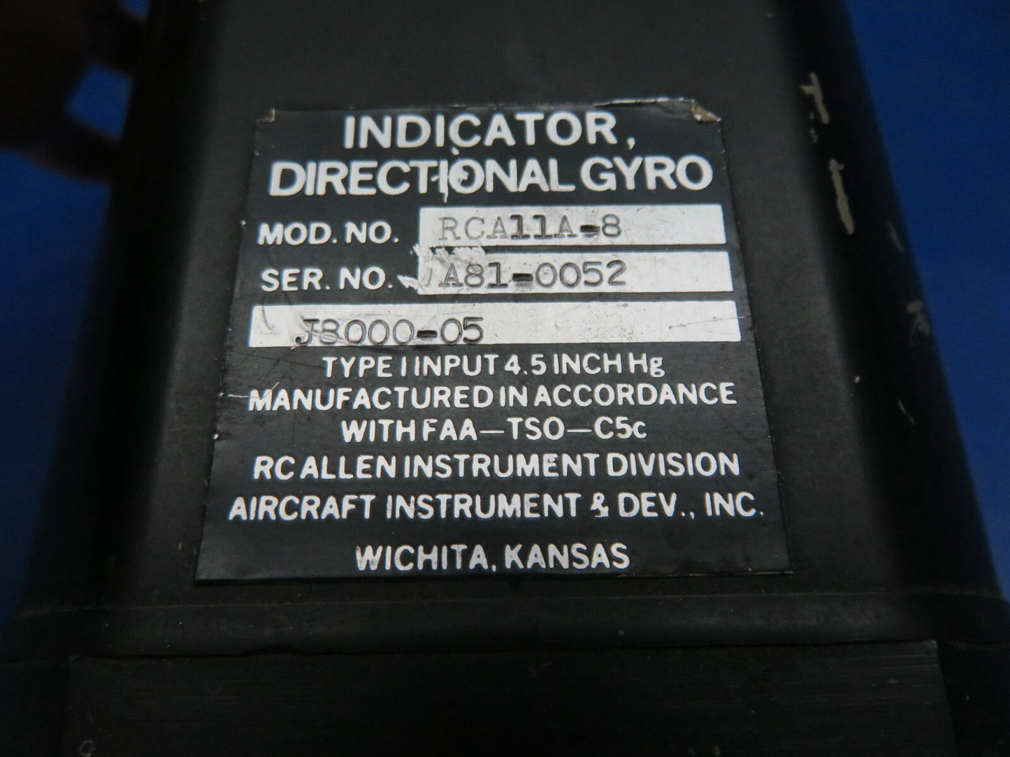 RC Allen Directional Gyro Indicator RCA11A-8 CORE (1124-142)1