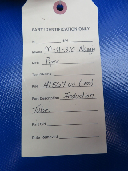 Piper PA-31-310 Navajo Induction Tube P/N 41567-00 (1124-171)10