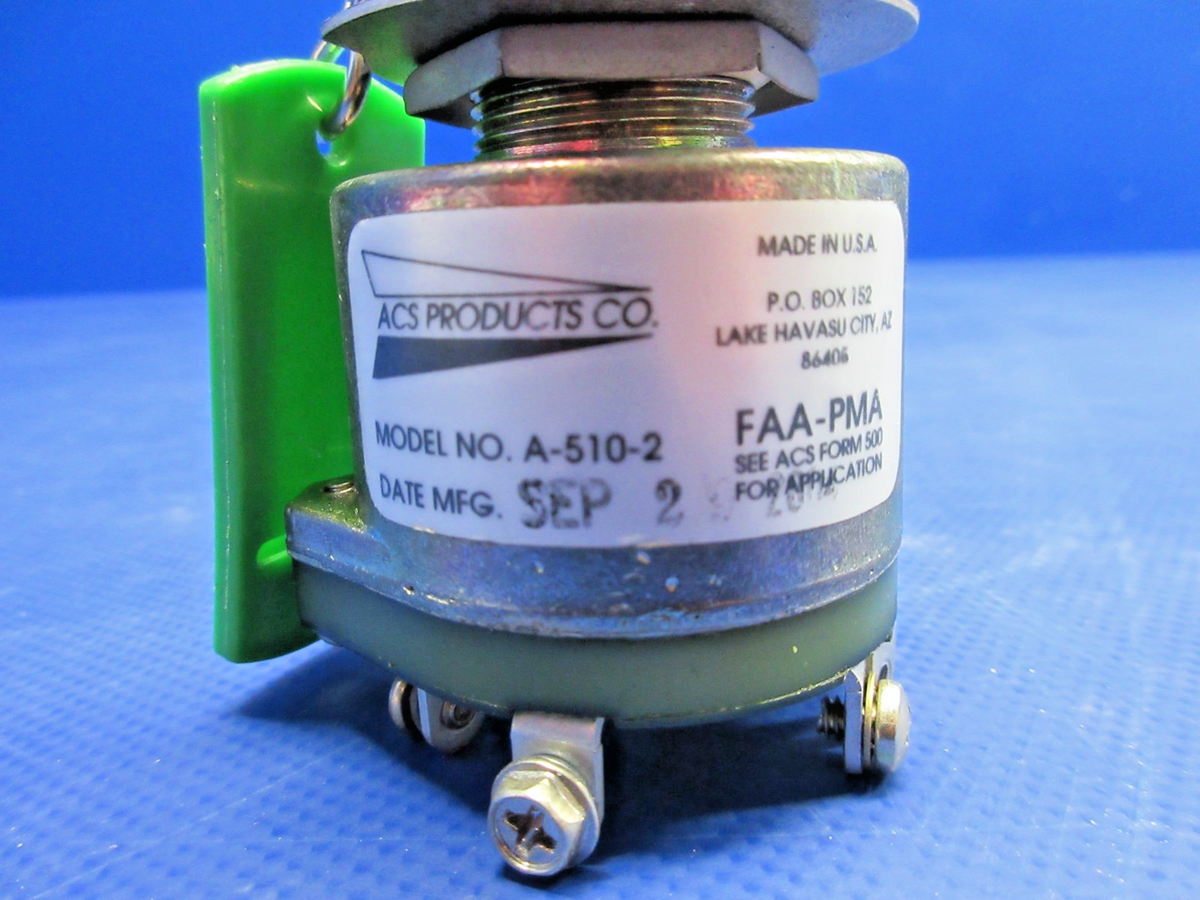Cirrus SR22 ACS Products Ignition Switch w/Key P/N A-510-2 (0926-782)2