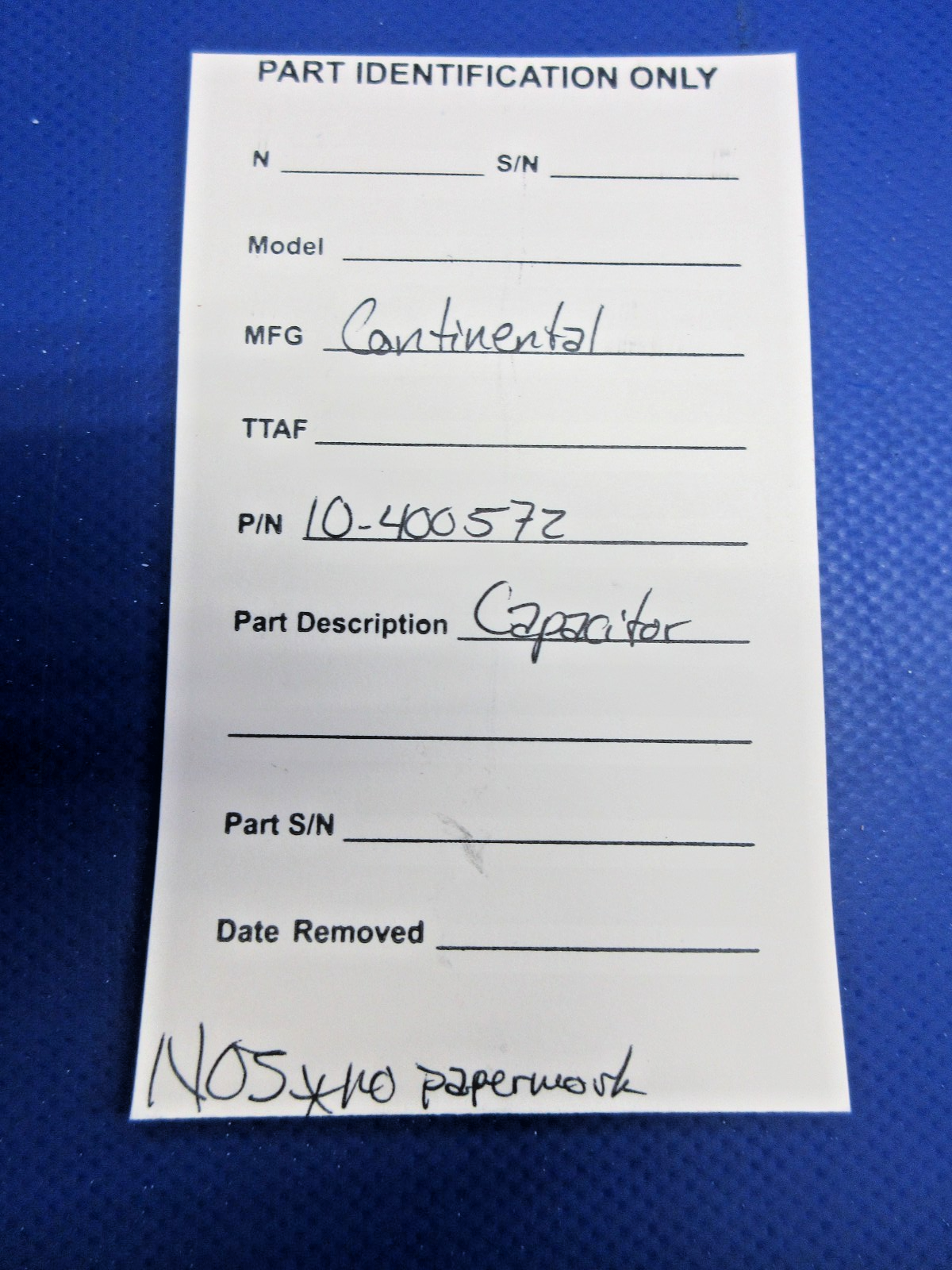Continental Capacitor P/N 10-400572 NOS (0626-885)9