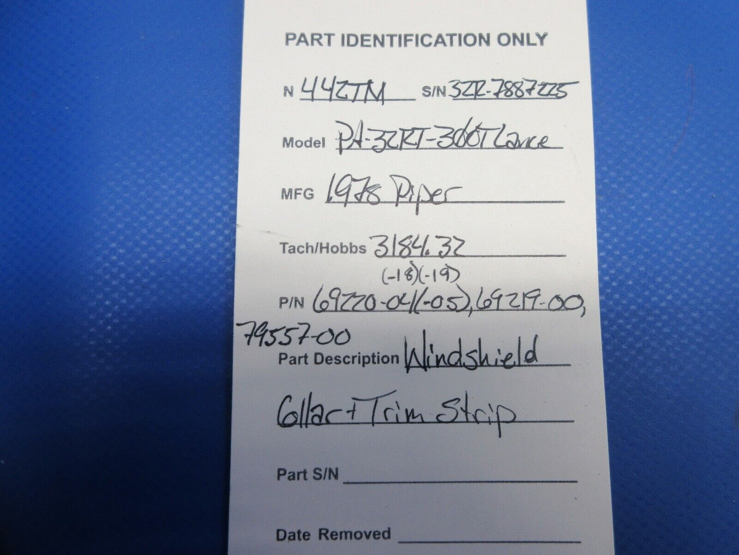 Piper PA-32RT-300T Lance II Windshield Collar & Trim Strip 69220-04 (0924-2081)