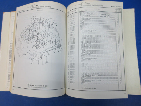 Cessna Centurion Series 1970 thru 1972 Parts Catalog P/N P449C1-12 (1024-1296)