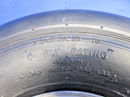 Cirrus / Cleveland 40-75P 6.00-6 Main Wheel w/tire 15x6.0-6 (0326-20184