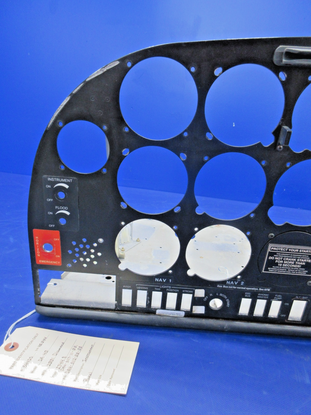 Diamond DA-40 Instrument Panel P/N DA4-3112-00-00 (0726-2120)11