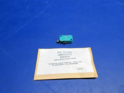 General Aviation Inc Microswitch P/N V3-1003 NOS (0826-730)0