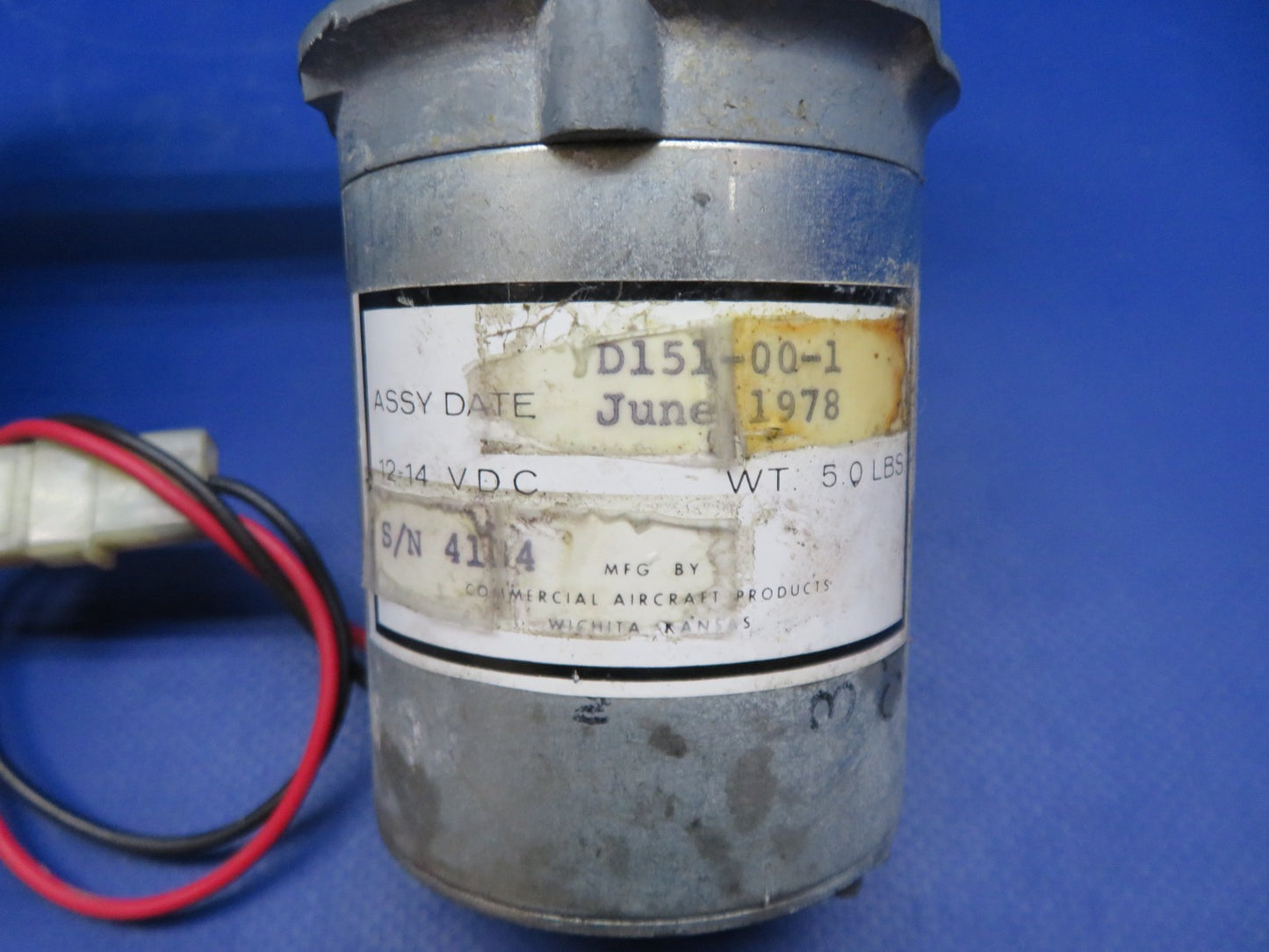 Beech 76 Duchess Flap Actuator w/ Motor 12/14v P/N D151-00-1 TESTED (0326-102)1