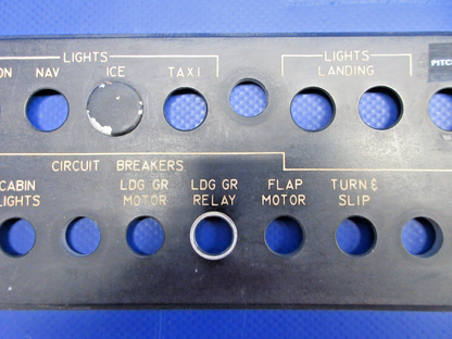 Beech D95A Travel Air Instrument Switch Sub Panel P/N 96-324034-7 (0326-737)6