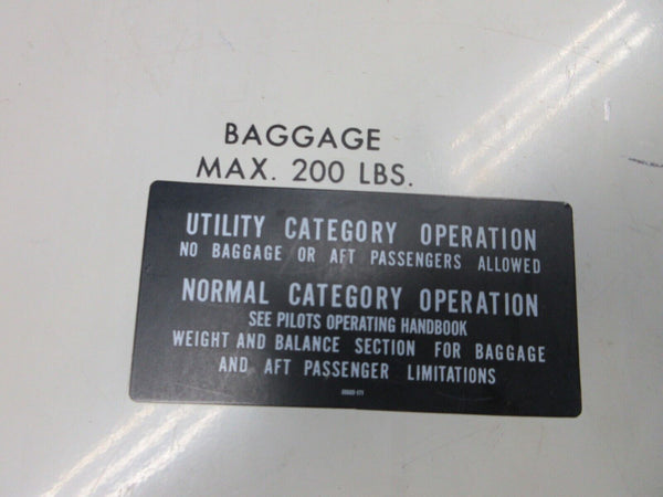 Piper PA-28-181 Archer Baggage Compartment Door Assy P/N 66793-18 (0424-671)