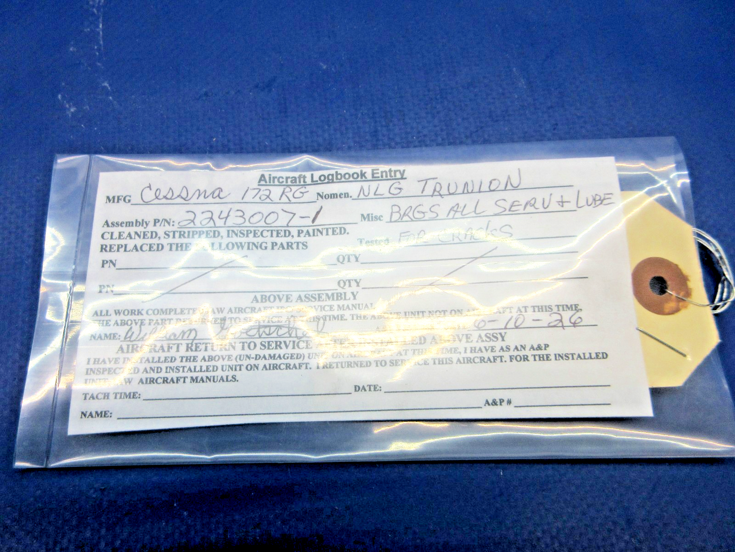 Cessna 172 / 172RG Nose Gear Trunnion P/N 2243007-1 REBUILT (0726-703)5