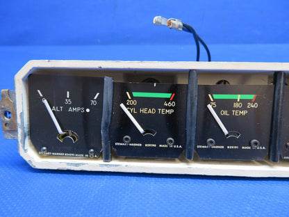 Piper PA-34 Stewart Warner Cluster Gauge 436459, 436459-Y10 WARRANTY (0424-1732)
