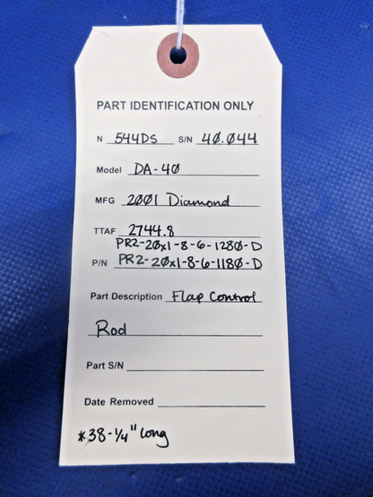 Diamond DA-40 Flap Control Rod P/N PR2-20X1-8-6-1180-D (0726-2117)10