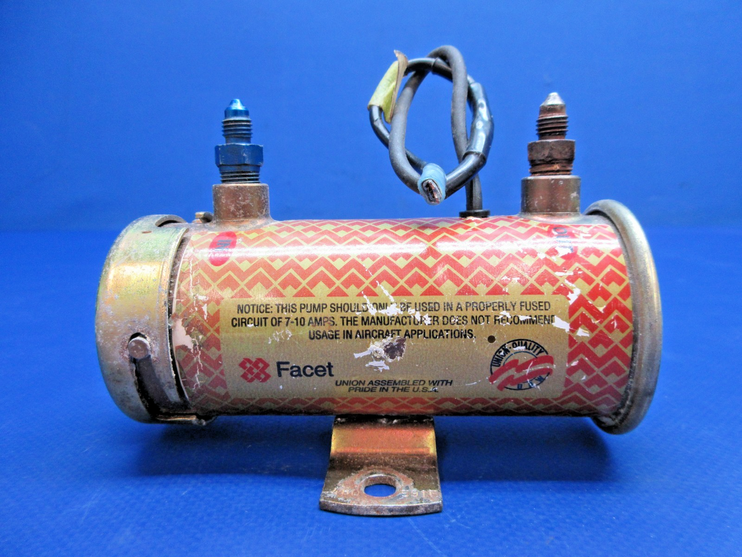 =Beech 76 Duchess Facet Fuel Pump 12V P/N 480-591E TESTED (0426-823)5
