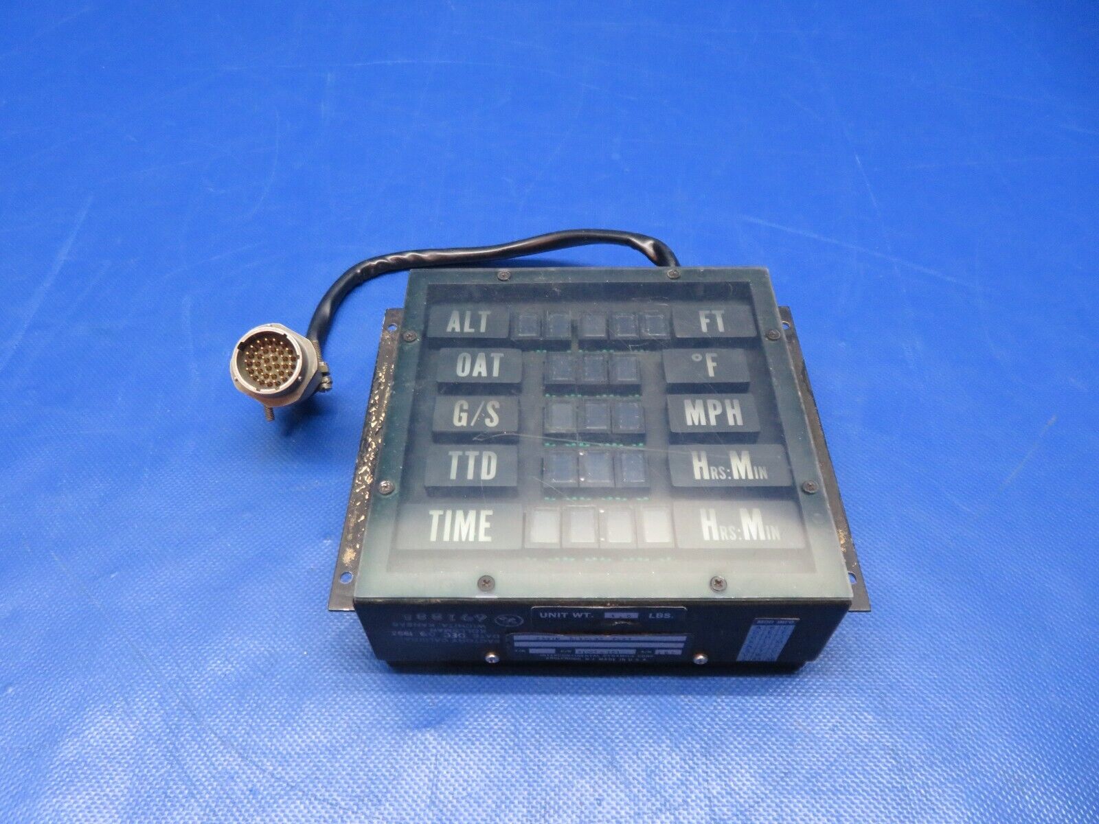 Intercontinental Dynamics Cabin Display P/N 41045-101 WARRANTY (0424-247)