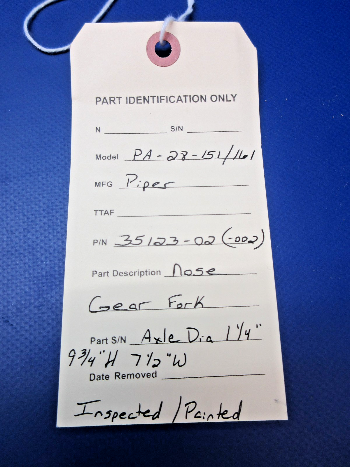 Piper PA-28-151 /161 Nose Gear Fork P/N 35123-02 INSPECTED (0426-822)10