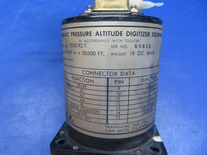 Trans Cal Auto Pressure Altitude Digitizer 14/28v D120-P2-T WARRANTY (0624-177)