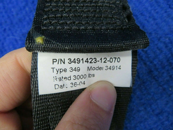 Socata TB-9 Rear Seat Belt w/ Shoulder Harness P/N 3491423-12-070 (0522-668)