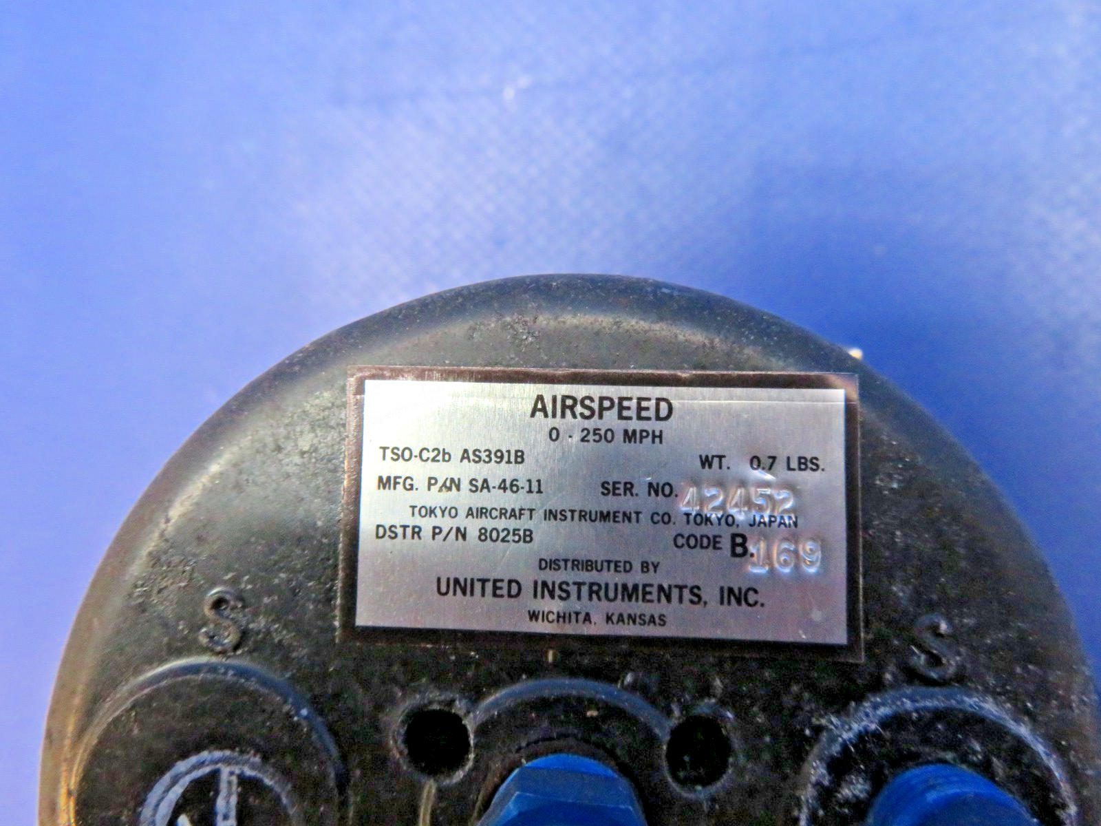 Piper PA-23-250 Aztec UI Airspeed Indicator P/N SA-46-11 WARRANTY (0726-446)4