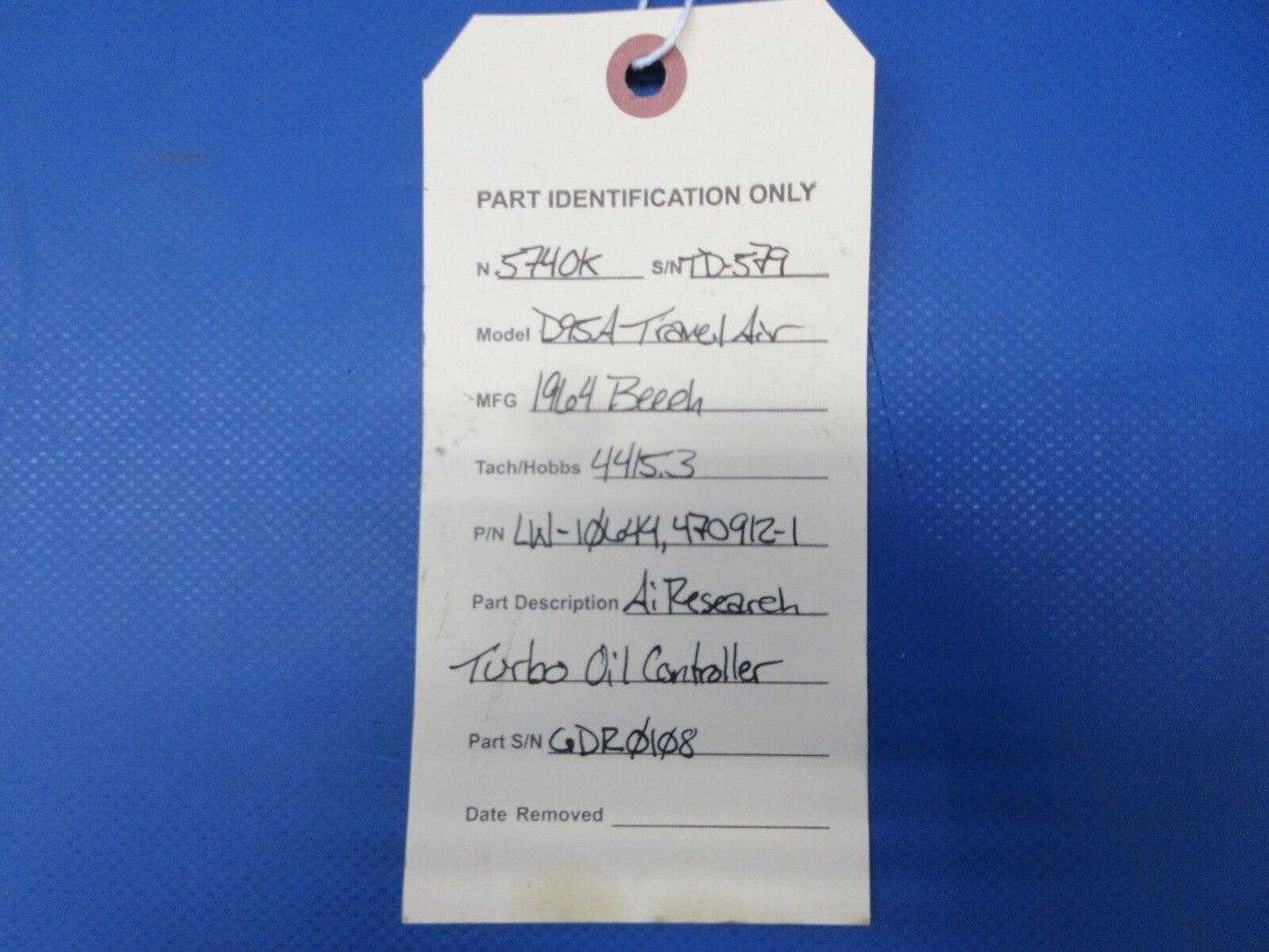 Garrett AiResearch Turbo Oil Controller P/N LW-10644 (0824-1241)