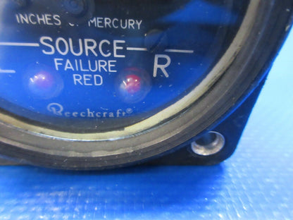 Beech 95-B55 Airborne Instrument Air Suction Gauge P/N 1G9-37 TESTED (1224-1252)