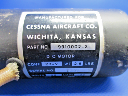 Cessna 310N Electro-Mech Landing Gear Motor 28V P/N 9910002-3 TESTED (0926-796)2