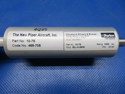 Cleveland Piper Master Cylinder P/N 10-75, 465-705 NOS (0524-197)