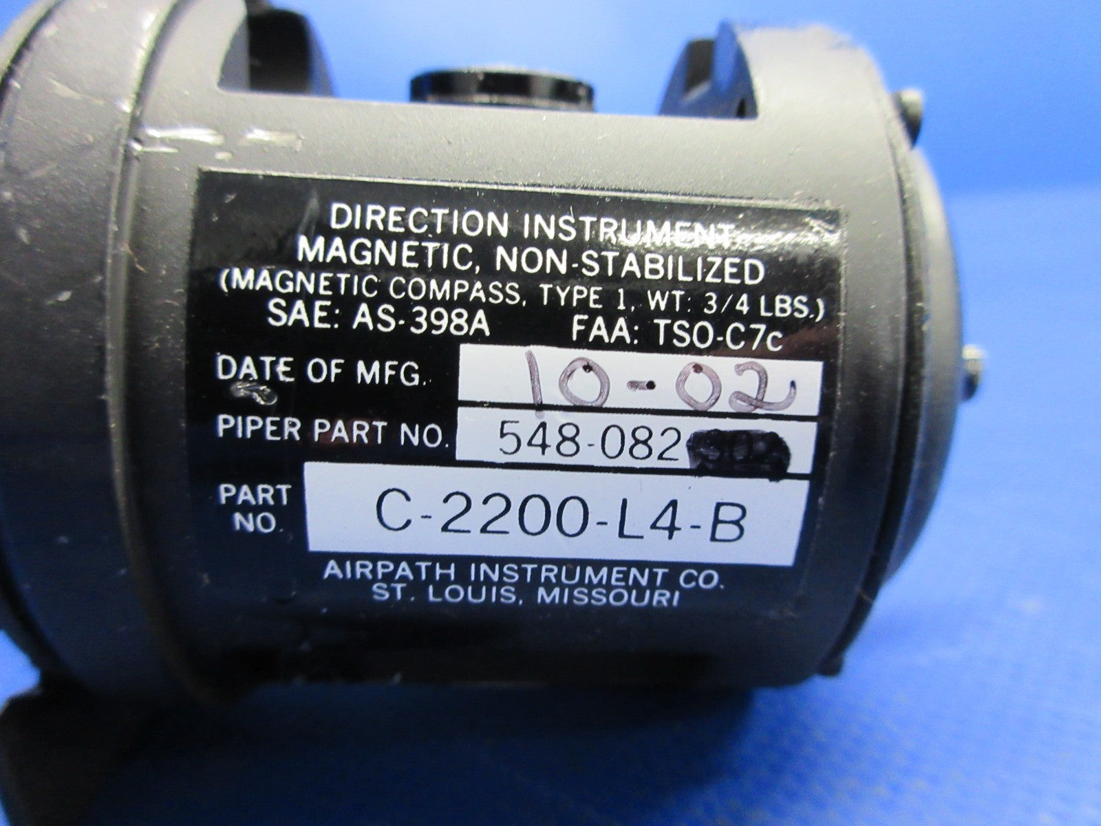 Airpath Compass P/N C2200-L4-B LOT OF 2 FOR PARTS (0326-981)3