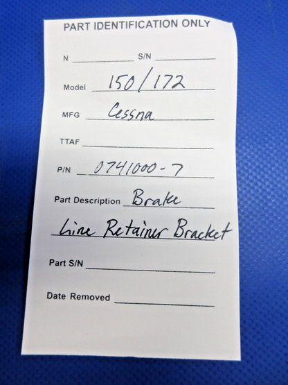 Cessna 150 / 172 Brake Line Retainer Bracket P/N 0741000-7 (0826-729)8
