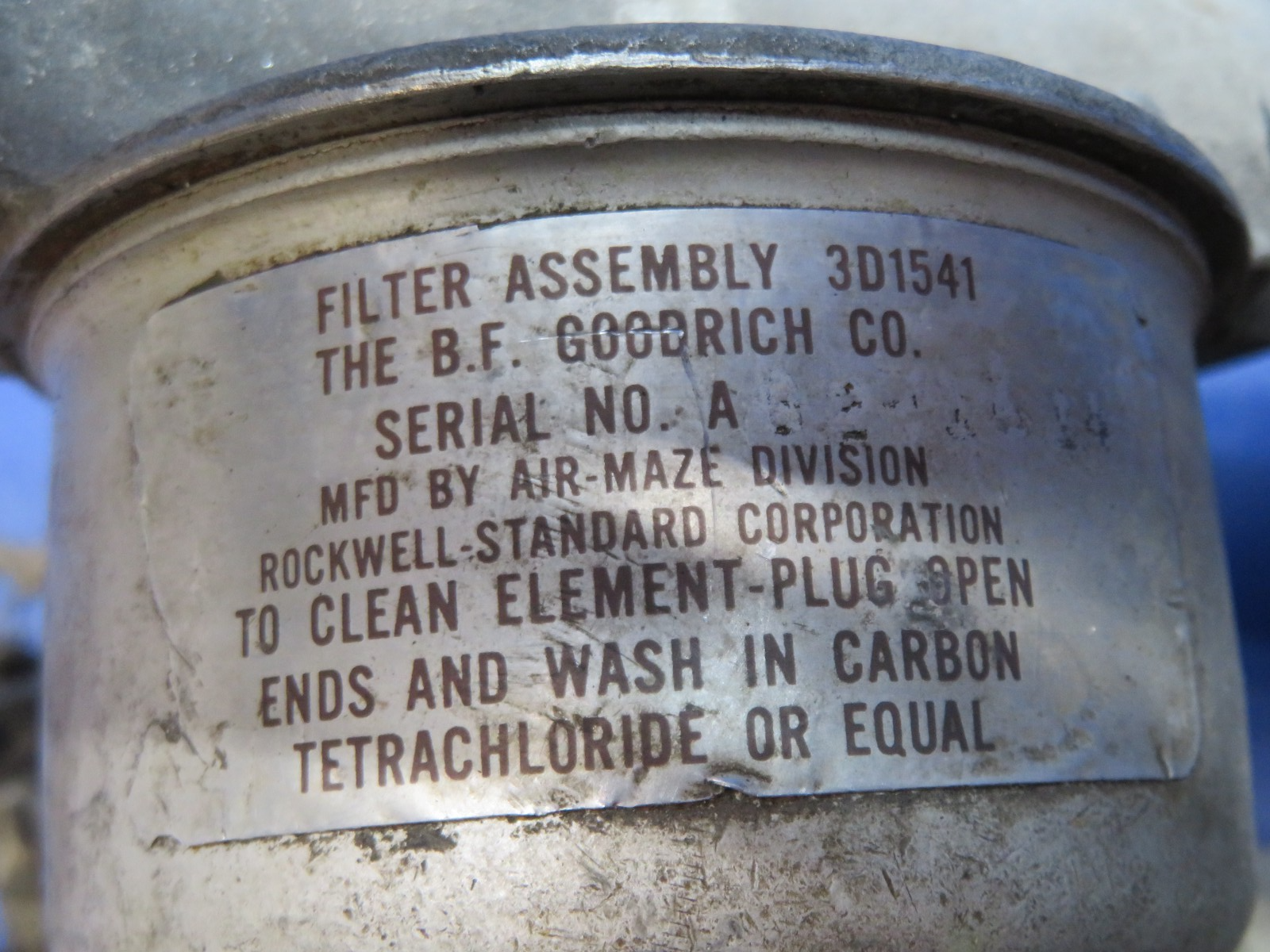 B.F. Goodrich De-Ice Filter, Control & Shuttle 28v 3D1549-02A1 TESTED (0326-184)1