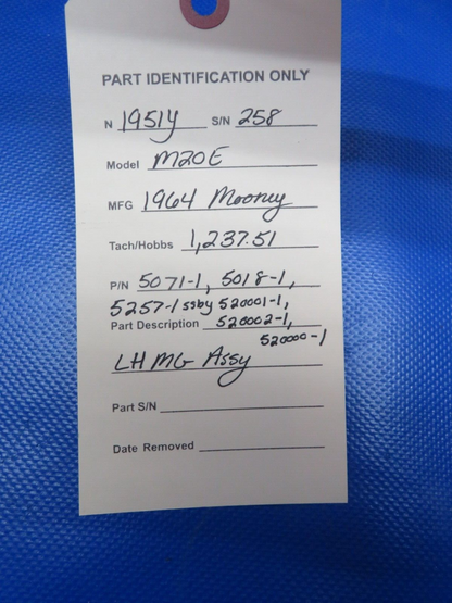Mooney M20 / M20E LH Main Gear Assy P/N 5071-1 (0424-137)