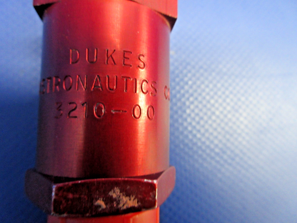 Beech D95A Travel Air Dukes Astronics Check Valve P/N 3210-00 LOT OF 2 (0326-8066