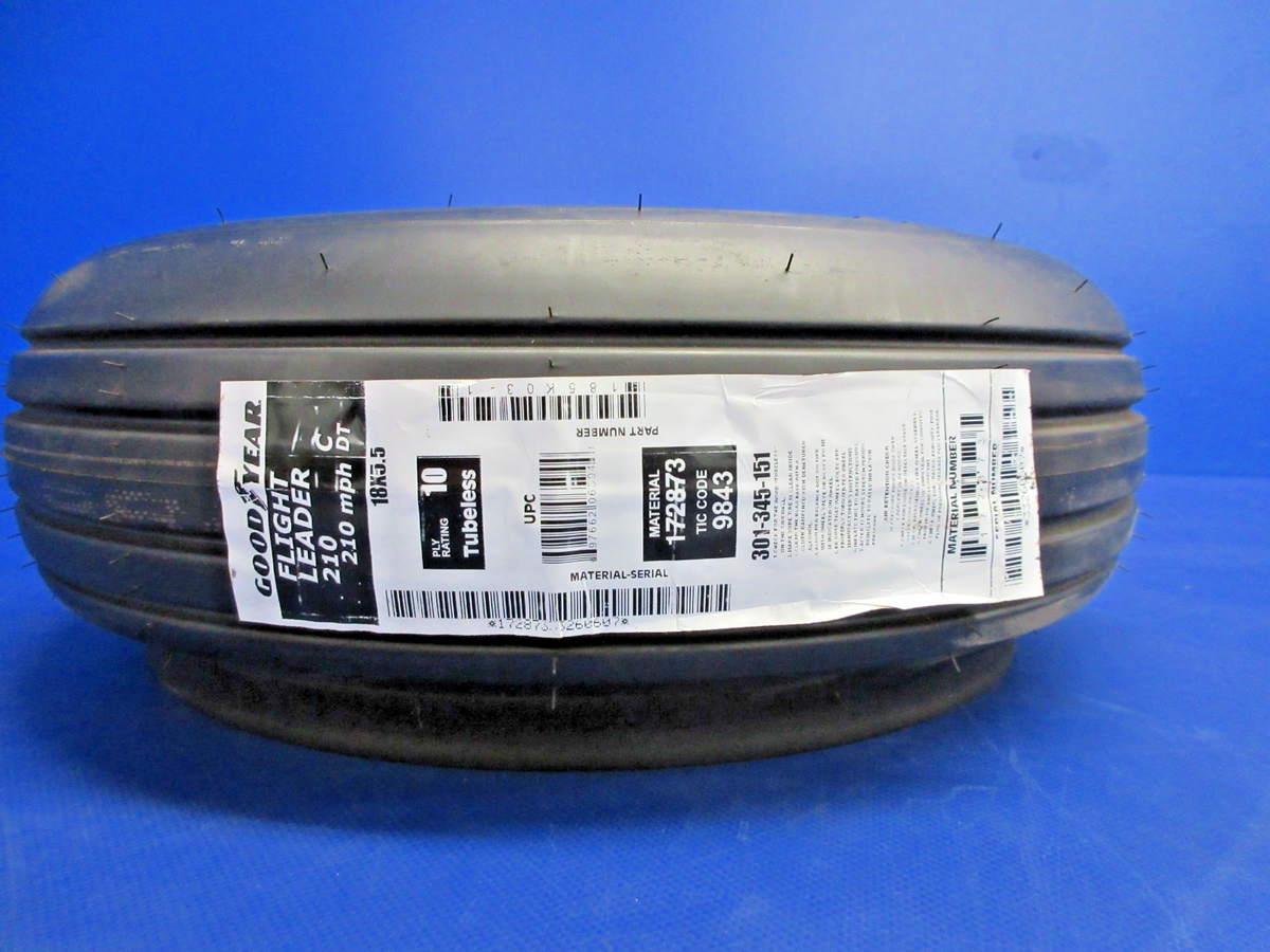 Goodyear Flight Leader 18x5.5 10 Ply Tubeless Tire P/N 185K03-1 NEW (0926-2164)7