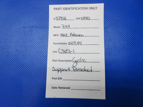 Robinson R44 Raven II Helicopter Cyclic Support Bracket P/N C303-1 (0724-1423)