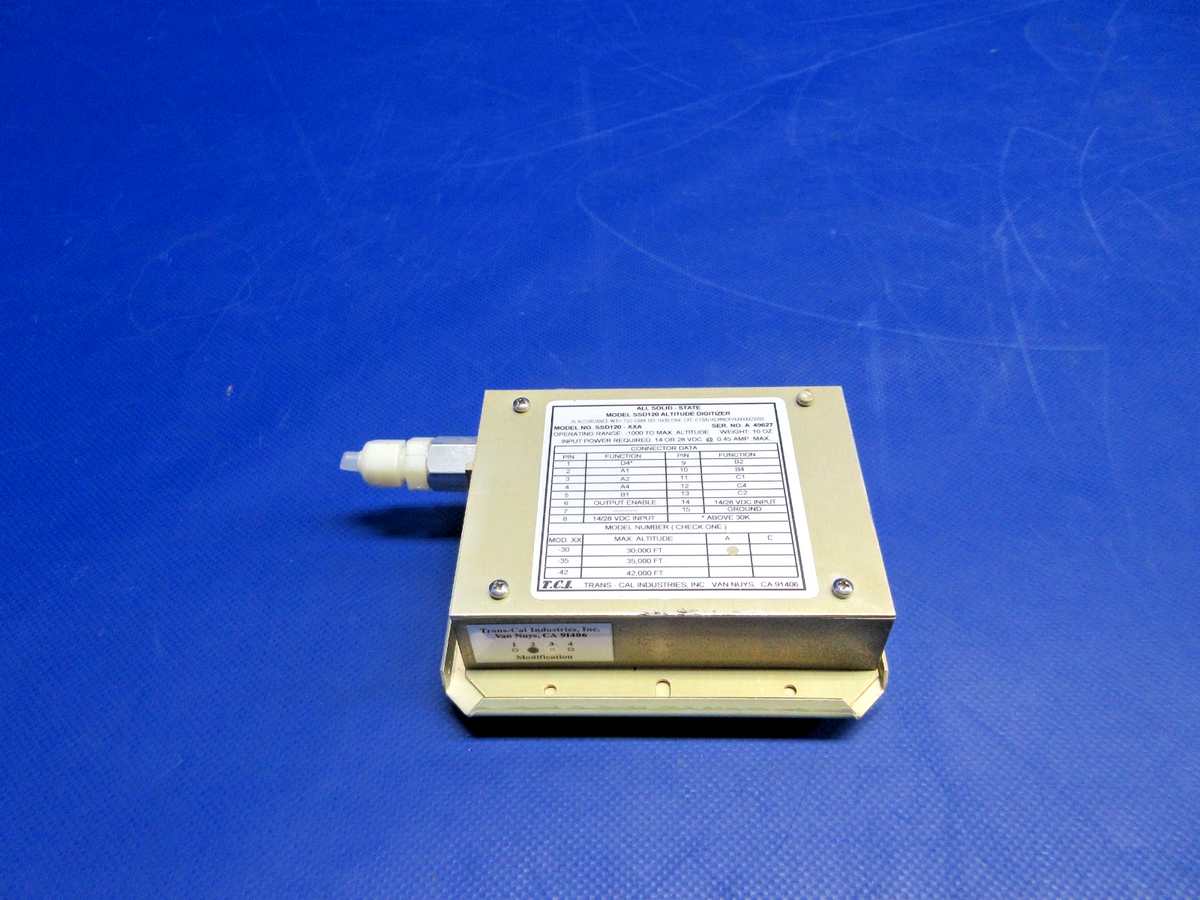 All Solid State Altitude Digitizer 14/28VDC SSD120-XXA WARRANTY (0926-842)0