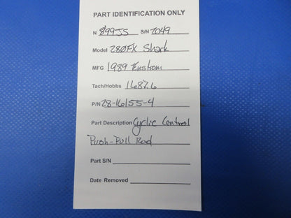 Enstrom 280FX Helicopter Cyclic Control Push-Pull Rod P/N 28-16155-4 (1124-1283)