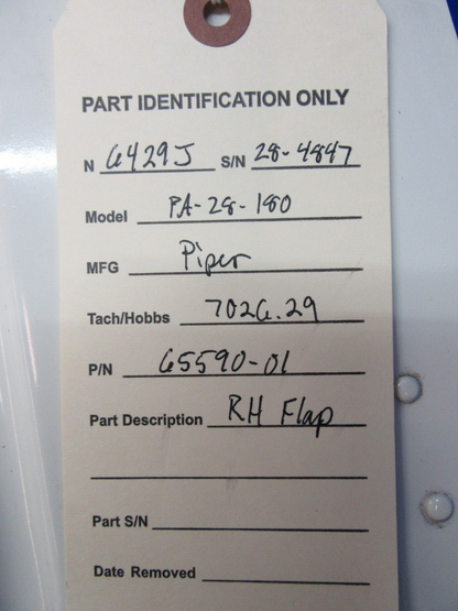 Piper PA-28 RH Flap P/N 65590-01, 65590-001 (0123-200)16