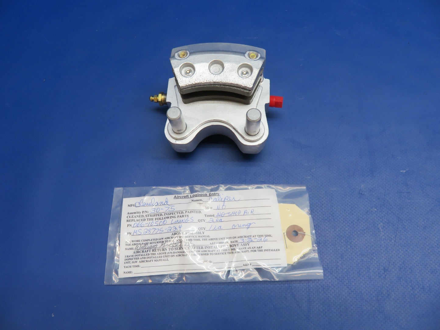 Cessna 172 / 172RG Cleveland Brake Caliper 30-75 REBUILT w/ Linings (0326-1791)0