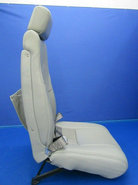 Beech Baron 95-B55 Seat RH Fourth Passenger Gray Leather 102-530094-7 (1119-30)