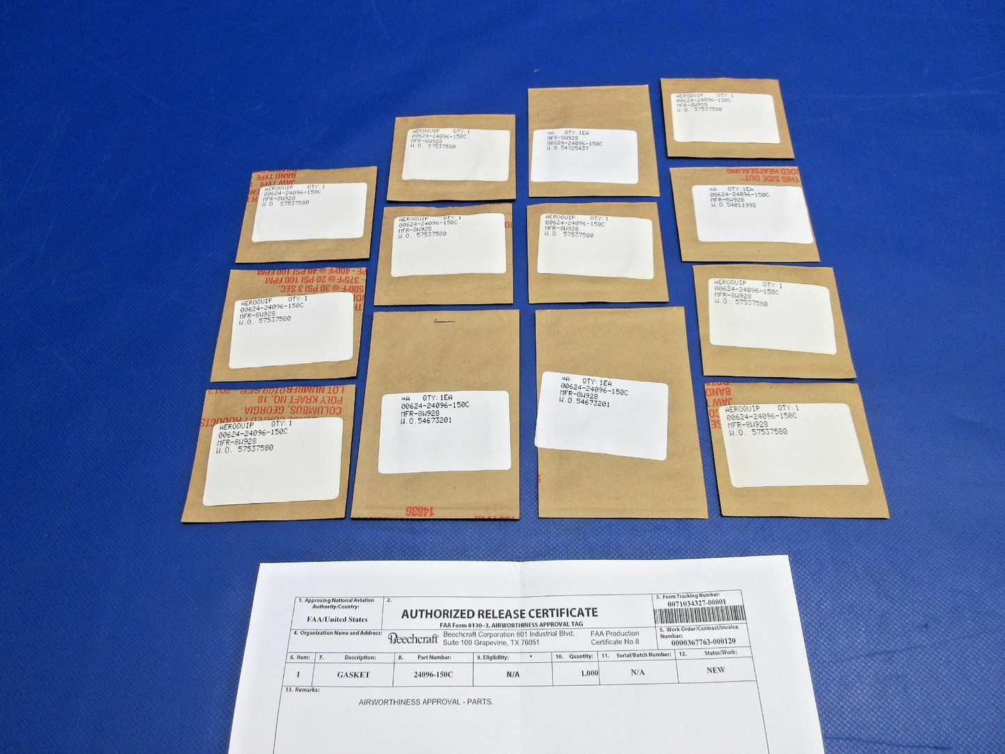 Aeroquip Air Duct Gasket w/8130 P/N 24096-150C LOT OF 13 NOS (0426-838)1